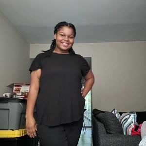 High Low Cut Black Shirt